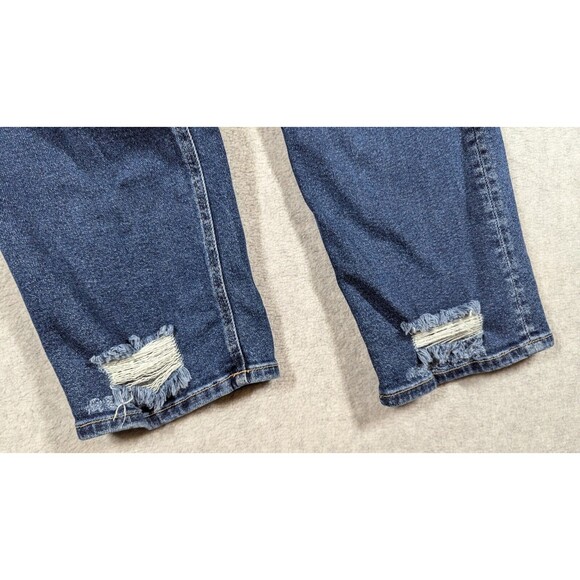 Kancan Women Jeans Size 30 High Rise Rolled Hem Boyfriend Distressed Stretch - Picture 3 of 12